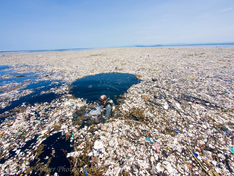 Shocking Photos Show Miles Long Garbage Heap Floating in the Caribbean